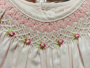 Pink Bishop Smocked Convertible Gown with Bonnet | 3 or 6 Months