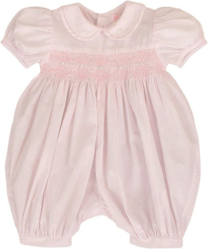 Pink Diamond Smocked French Bubble | 3 6 9 Months