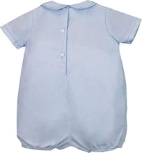 Light Blue Baby Boys Romper with Pintucks and Hat | 3 6 9 Months
