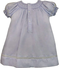 Lavender Smocked Daygown with Voile Insert and Bonnet | Preemie or Newborn