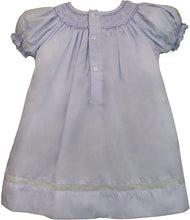 Lavender Smocked Daygown with Voile Insert and Bonnet | 3 Months