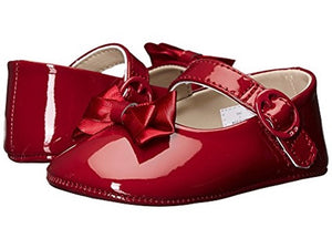 Red Patent Skimmer Shoes with Bow | Size 0 1 2 3