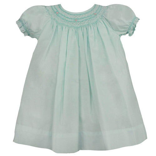 Mint Green Bishop Smocked Daygown | 9 Months