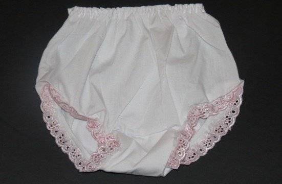 White Eyelet Lace Trimmed Knickers Bloomers Infant Baby Sizes – Little  Footprints Children's Shop