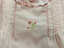 Pink Flower Embroidered Heirloom Diaper Set | 3 6 9 Months
