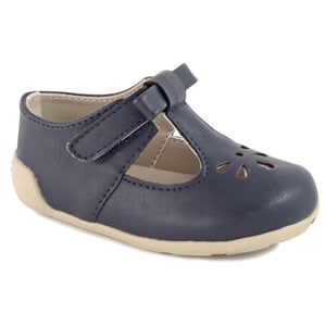 Classic Navy T-Straps for Toddler Girls | Size 6 7
