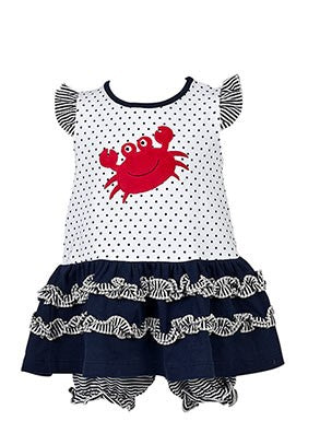 Skipper the Crab Swing Dress with Bloomers by Maison Chic * 6 Months