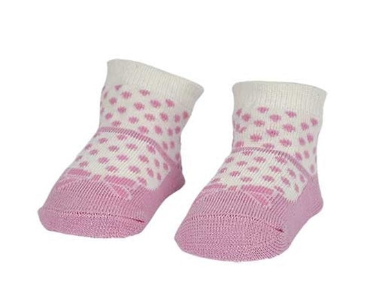 Pink Mary Jane Polka Dot Socks by Maison Chic * 0-6 Months