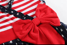 Navy & Red Americana Tie-Waist Surplice Dress | 3T 4T 5Y 6Y