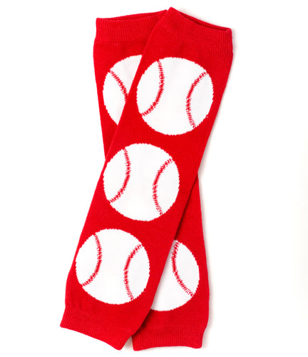 Baseball Red and White Leg Warmers by juDanzy * Newborn or One Size