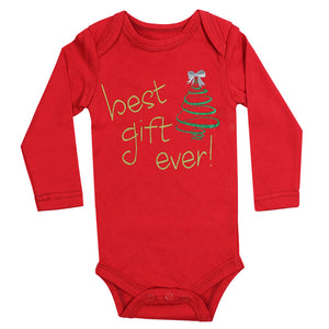 Christmas Best Gift Ever Red Bodysuit | 0-3 or 3-6 Months