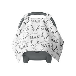 Little Man Canopy Car Seat Cover Minky Warm Baby Cover