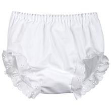 White Eyelet Trimmed Double Seat Panty | Toddler Little Girls 2 3 4 5 6