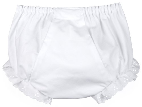 White Eyelet Trimmed Double Seat Panty | Toddler Little Girls 2 3 4 5 6