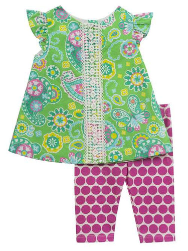Gray Stripe and Polka Dot Legging Set * Little Girls 4 5 6 – Little  Footprints Children's Shop