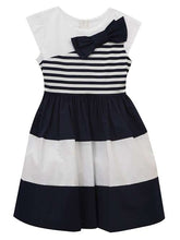 Navy & White Stripe Tiered Dress * 2T/2