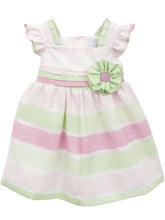 Pink & Lime Striped Dress Set | 3-6 6-9 12 18 Months