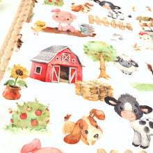 Farm Animals Baby & Toddler Tan Minky Blanket | 30x40
