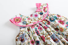 Pink Floral Print Collared Swing Dress with Bow | 3-6M 6-12M 12-18M 18-24M 2T 3T 4T 6Y