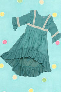 Fresh Mint Blue Hi-Lo Super Soft Cotton Dress by Lele for Kids * 2T 3T 4T 5 6