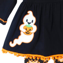 Girls Halloween Outfit Ghost Pumpkin Dress Ruffle Pants Set | Size 6