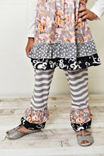 Gray Stripe and Polka Dot Legging Set * Little Girls 4 5 6