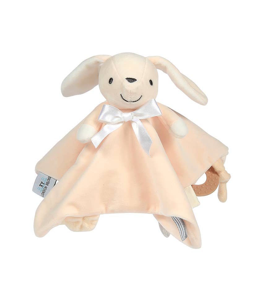 Pink Bonnie the Bunny Rattle Teething Blankie 11