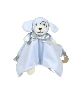 Blue Digby the Dog Rattle Teething Blankie 11"