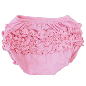 Light Pink Knit Ruffled Butt Bloomers | 3-6M 6-12M 12-24M