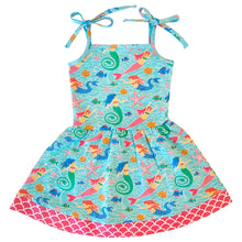 Mermaid Sea Life Aqua Little Girls Dress | Size 6