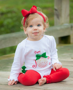 Red Footless Ruffled Tights | 0-6M 6-12M 2T-4T