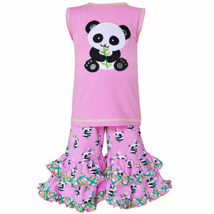 Pink Panda Tunic & Capri Outfit | 12-18M 18-24M 2/3T 4/5T