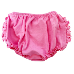 Pink Knit Ruffled Butt Bloomers | 3-6M 6-12M 12-24M
