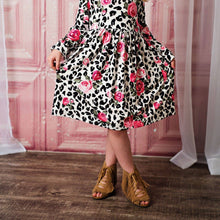 Cheetah and Pink Rosette Twirl Dress * Little Girls 3 4 5 6