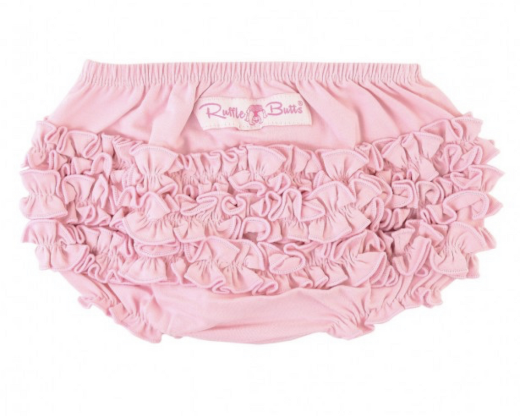 Pink Woven RuffleButt Diaper Cover | 0-3M 6-12M 12-18M 18-24M 2T