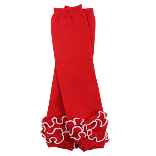 Red Triple Ruffle Leg Warmers by juDanzy | Newborn or One Size