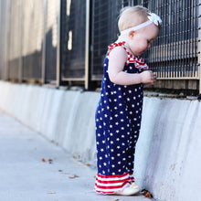 Stars and Stripes Patriotic July 4th Romper | 6-12M 12-18M 18-24M