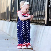 Stars and Stripes Patriotic July 4th Romper | 6-12M 12-18M 18-24M