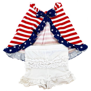 4th of July Swing Tank Top with Ruffle Trim & Bow | 3-6M 12-18M 2/3T