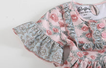 Vintage Rose and Sage Dress and Pant Set | 2T 3T 5Y 6Y
