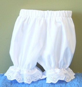 White Eyelet Lace Trimmed Knickers Bloomers Infant Baby Sizes – Little  Footprints Children's Shop