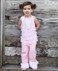Lace Pink Ruffle Pants | 6-12M 2T 3T
