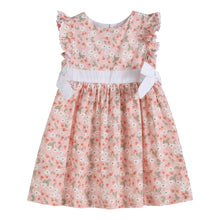 Vintage Pink Floral A-Line Bow-Waist Dress | 5Y 6Y