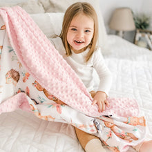 Woodland Tribe Baby & Toddler Pink Minky Blanket | 30x40