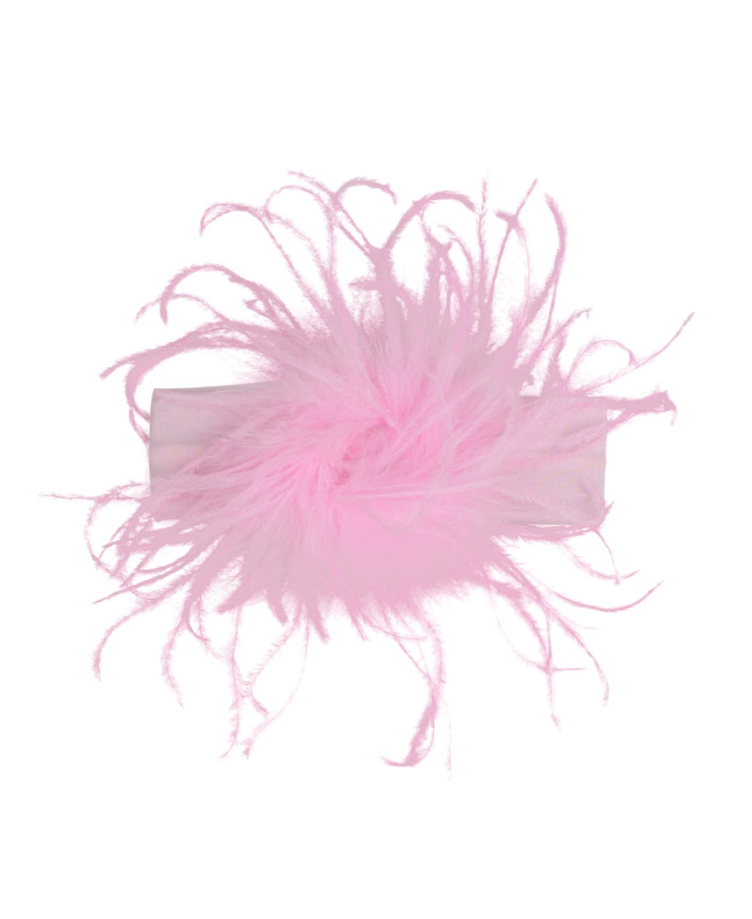 Pink Ostrich Feather Headband