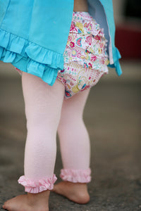Pink Footless Ruffled Tights | 0-6M 6-12M 12-24M 2T-4T