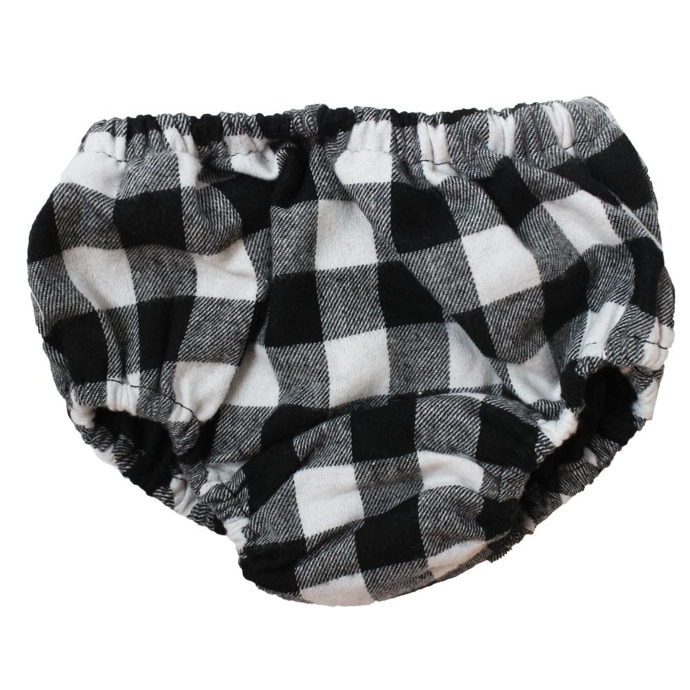 Black and White Buffalo Plaid Diaper Cover by juDanzy * 3-6 Months