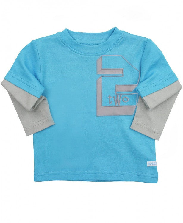 Blue Birthday Number 2 Tee by RuggedButts | 2T