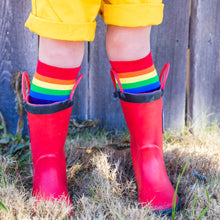 Bright Rainbow Stripe and Stripe Tube Socks Set | 12-24M 2-4Y 4-6Y