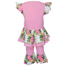 Girls Pink Easter Bunny Floral Tunic and Capri Set | 2/3T